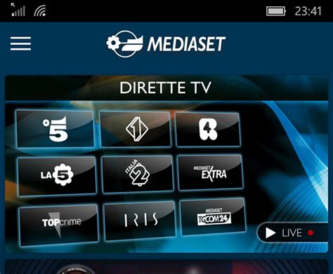 mediaset 27 streaming diretta.